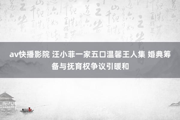 av快播影院 汪小菲一家五口温馨王人集 婚典筹备与抚育权争议引暖和
