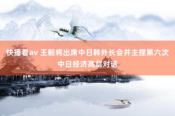 快播看av 王毅将出席中日韩外长会并主捏第六次中日经济高层对话